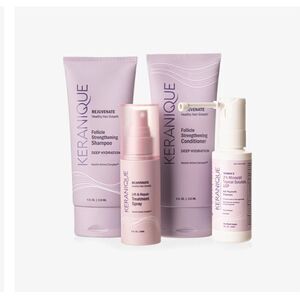 Keranique Deep Hydration Complete Hair Regrowth System 4 piece set- bundle of 2x